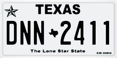TX license plate DNN2411