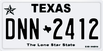 TX license plate DNN2412
