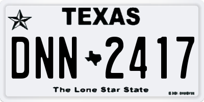 TX license plate DNN2417