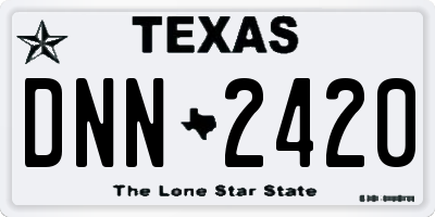 TX license plate DNN2420