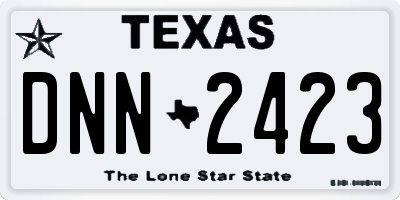 TX license plate DNN2423