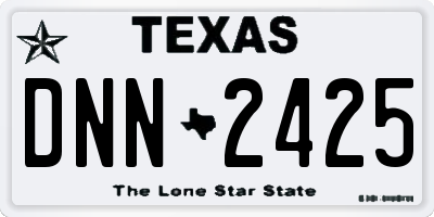 TX license plate DNN2425