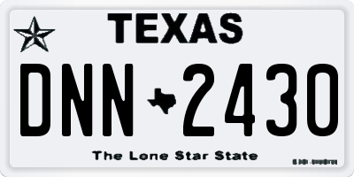 TX license plate DNN2430