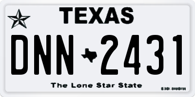 TX license plate DNN2431