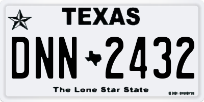 TX license plate DNN2432
