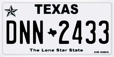 TX license plate DNN2433