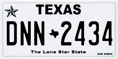 TX license plate DNN2434