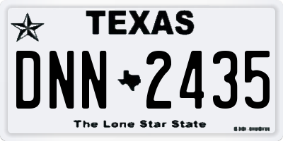 TX license plate DNN2435