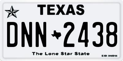 TX license plate DNN2438