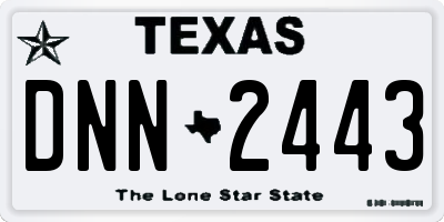 TX license plate DNN2443