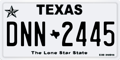 TX license plate DNN2445