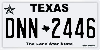 TX license plate DNN2446