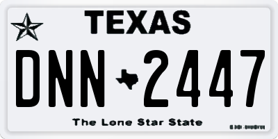 TX license plate DNN2447
