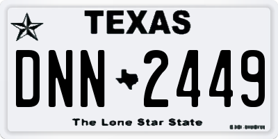 TX license plate DNN2449