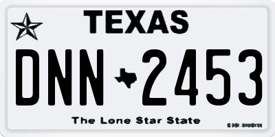 TX license plate DNN2453
