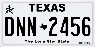 TX license plate DNN2456