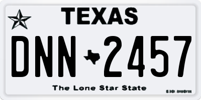 TX license plate DNN2457