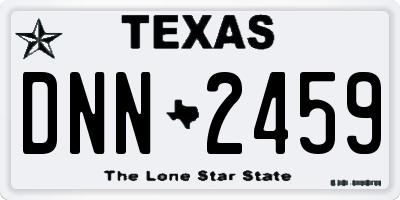 TX license plate DNN2459