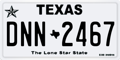 TX license plate DNN2467