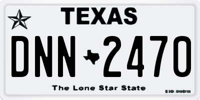 TX license plate DNN2470