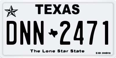 TX license plate DNN2471