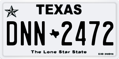 TX license plate DNN2472