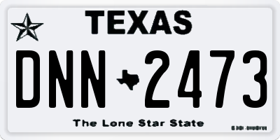 TX license plate DNN2473