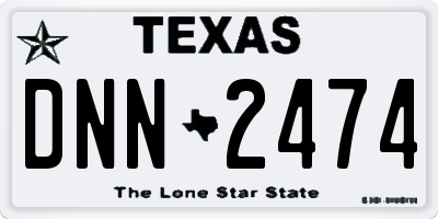 TX license plate DNN2474