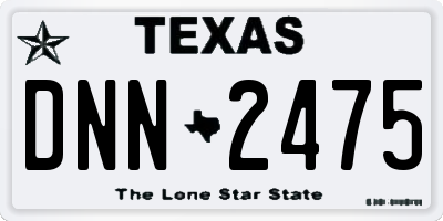 TX license plate DNN2475