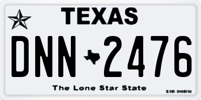 TX license plate DNN2476