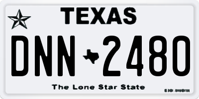 TX license plate DNN2480