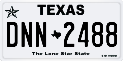TX license plate DNN2488