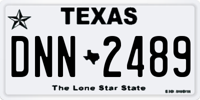 TX license plate DNN2489