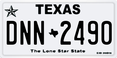 TX license plate DNN2490