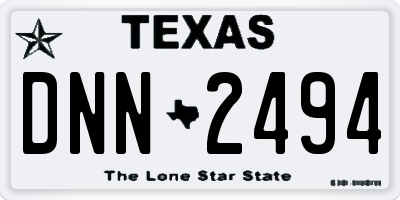 TX license plate DNN2494