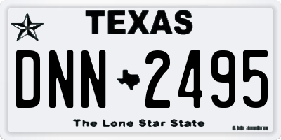 TX license plate DNN2495