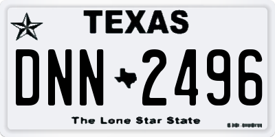 TX license plate DNN2496