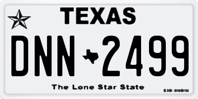 TX license plate DNN2499