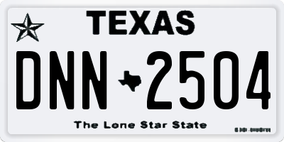 TX license plate DNN2504