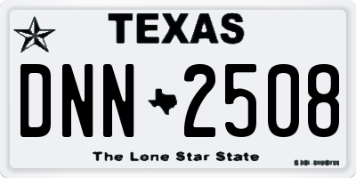 TX license plate DNN2508