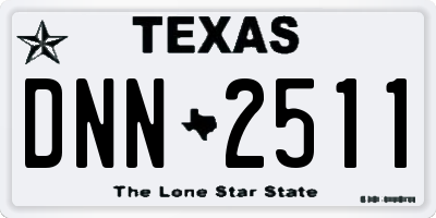 TX license plate DNN2511