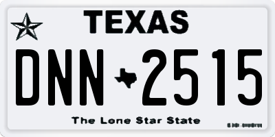TX license plate DNN2515