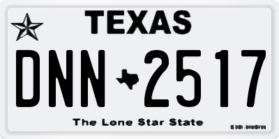 TX license plate DNN2517