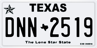 TX license plate DNN2519