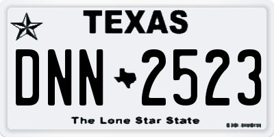 TX license plate DNN2523