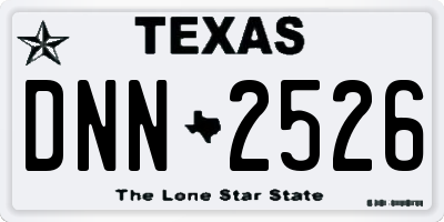 TX license plate DNN2526