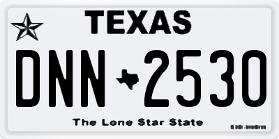 TX license plate DNN2530