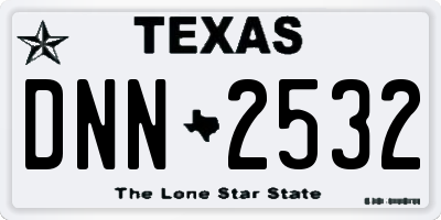 TX license plate DNN2532