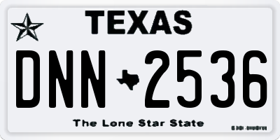 TX license plate DNN2536