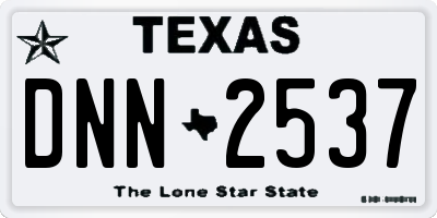TX license plate DNN2537
